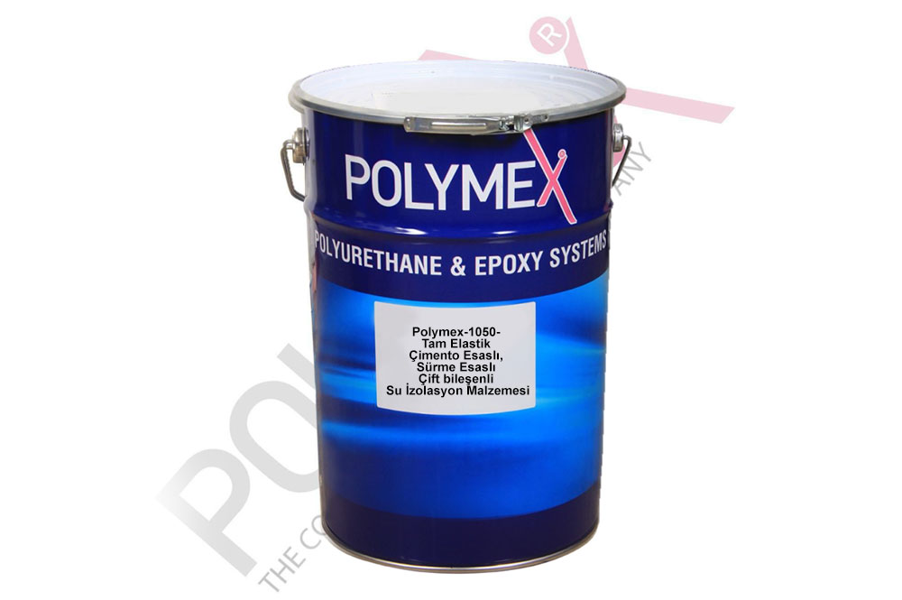 Polymex-1050- Tam Elastik Çimento Esaslı, Sürme Esaslı Çift bileşenli Su İzolasyon Malzemesi
